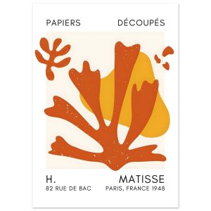 Artfulprints Poster Matisse – Abstract bloom orange – 50×70 cm – Oranj Artfulprints Poster Matisse – Abstract bloom orange – 50×70 cm – Oranj
