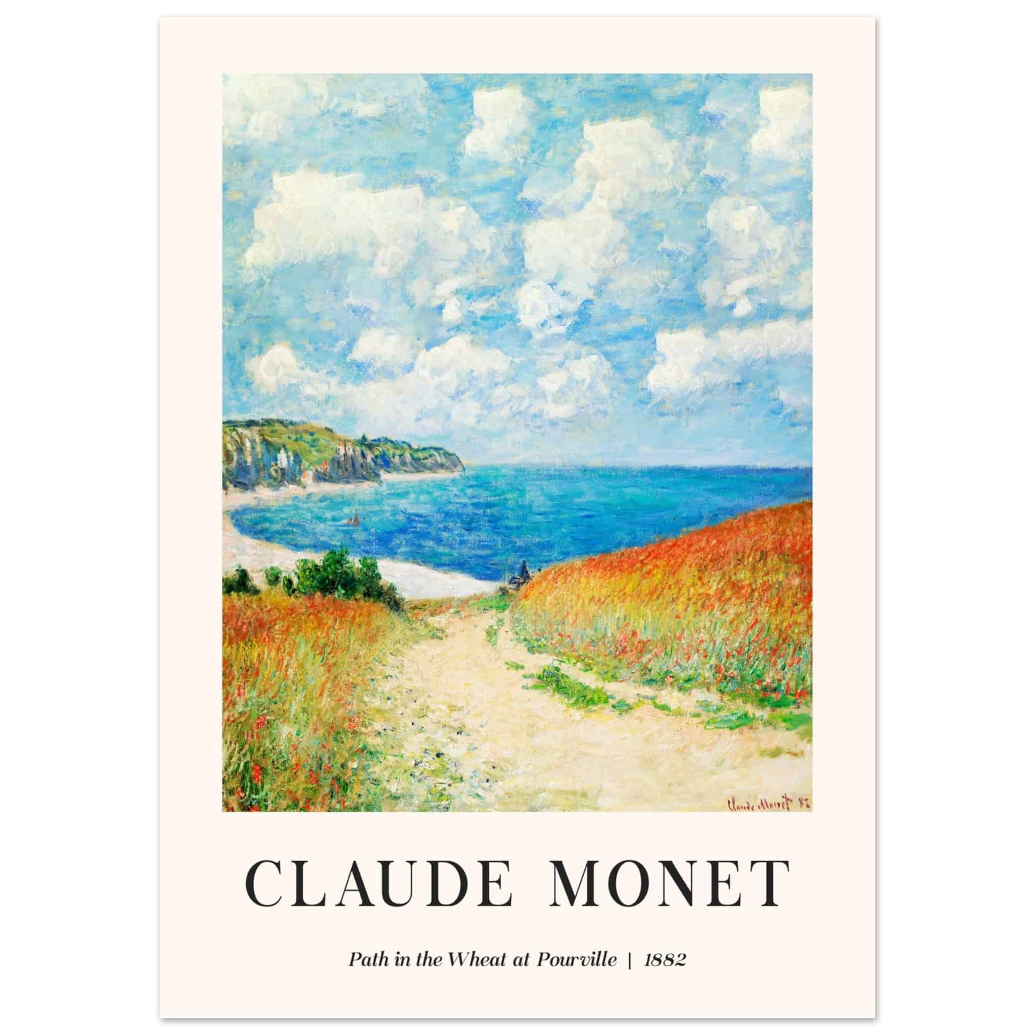 Artfulprints Poster Claude Monet - Path in the weath at Pourville - 50
