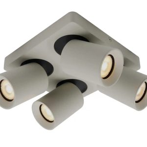 Artdelight spot Megano – 4 lichts – 20 x 11.5 cm – grijs Artdelight spot Megano – 4 lichts – 20 x 11.5 cm – grijs