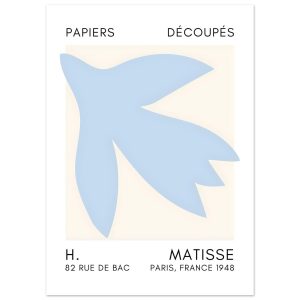 Artfulprints Poster Matisse – Shapes in the air light blue – 50×70 cm Artfulprints Poster Matisse – Shapes in the air light blue – 50×70 cm