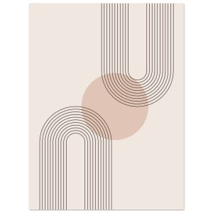 Artfulprints Poster Boho – Neutral curves – 30×40 cm – Grijs Artfulprints Poster Boho – Neutral curves – 30×40 cm – Grijs