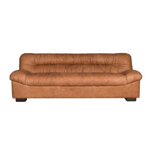 Dutchbone Douglas 3-zitsbank Leer Cognac Bruin