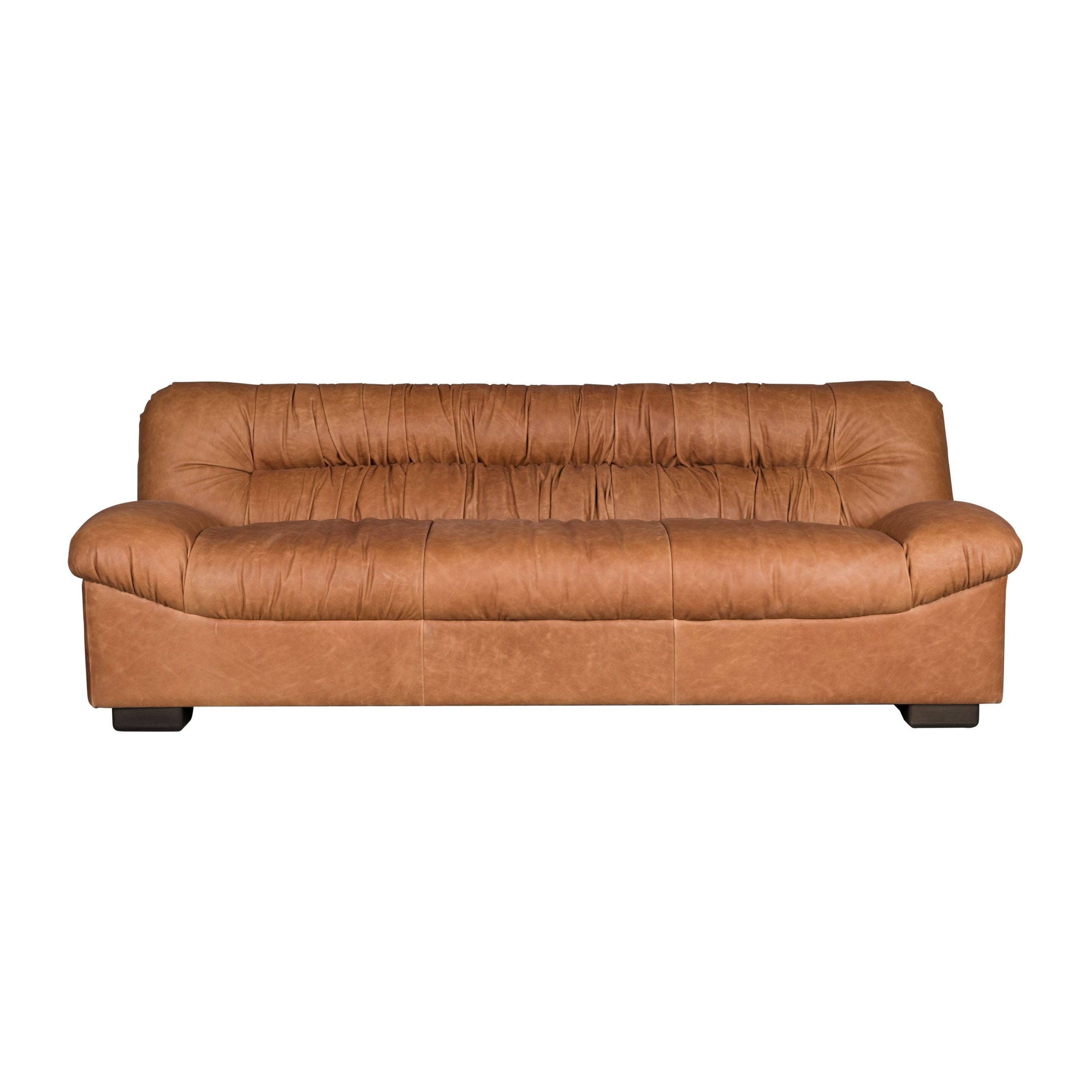 Dutchbone Douglas 3-zitsbank Leer Cognac Bruin
