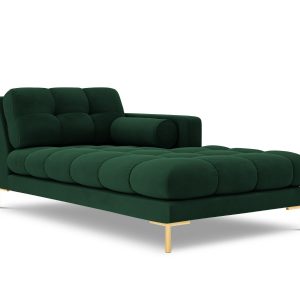 Cosmopolitan Design rechter chaise longue Bali flueel, flessengroen – Cosmopolitan Design rechter chaise longue Bali flueel, flessengroen –