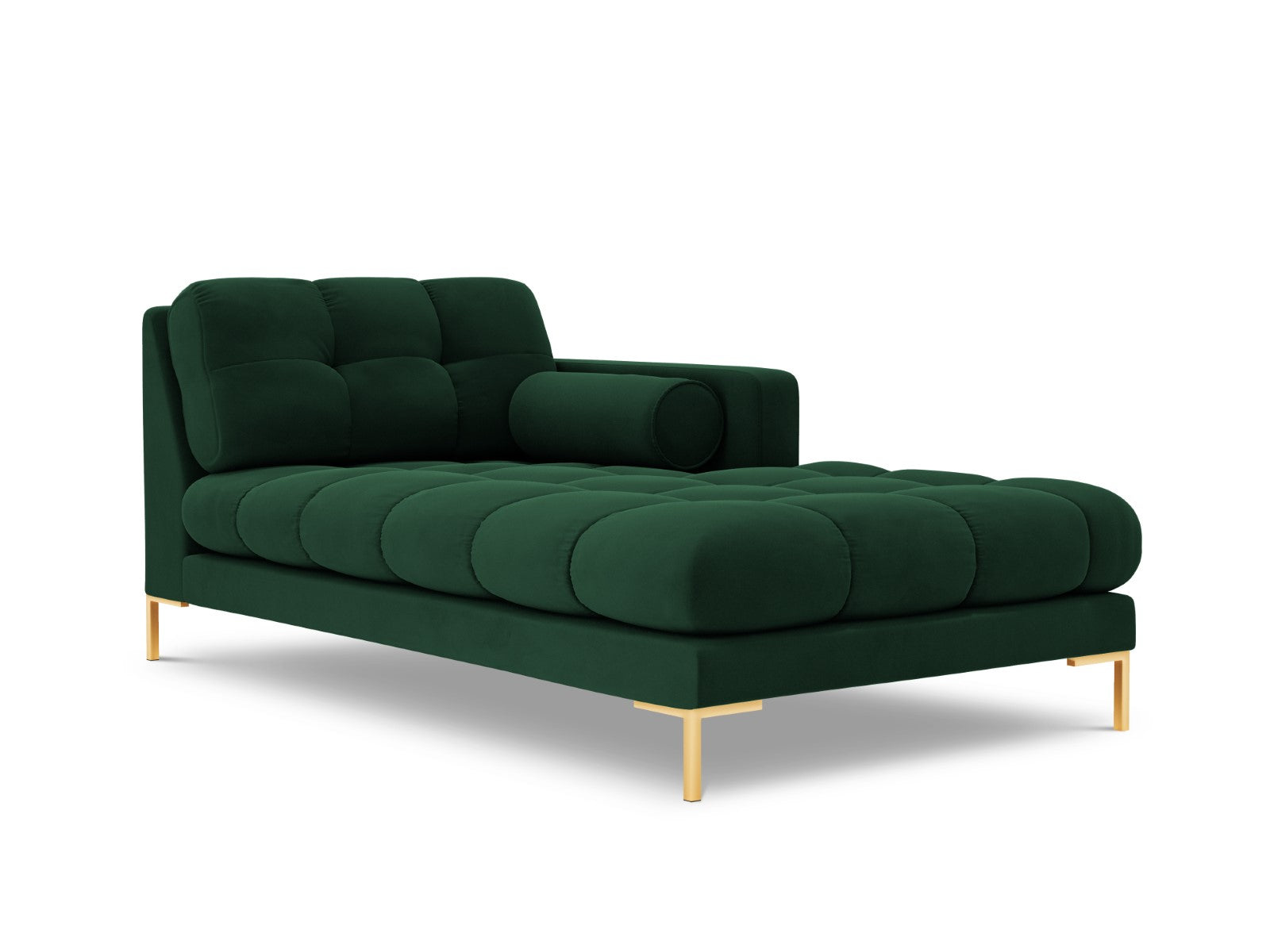 Cosmopolitan Design rechter chaise longue Bali flueel, flessengroen -