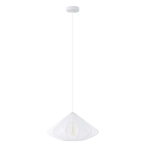 EGLO hanglamp Dolwen – e27 – ø 42,5 cm – wit – textiel EGLO hanglamp Dolwen – e27 – ø 42,5 cm – wit – textiel