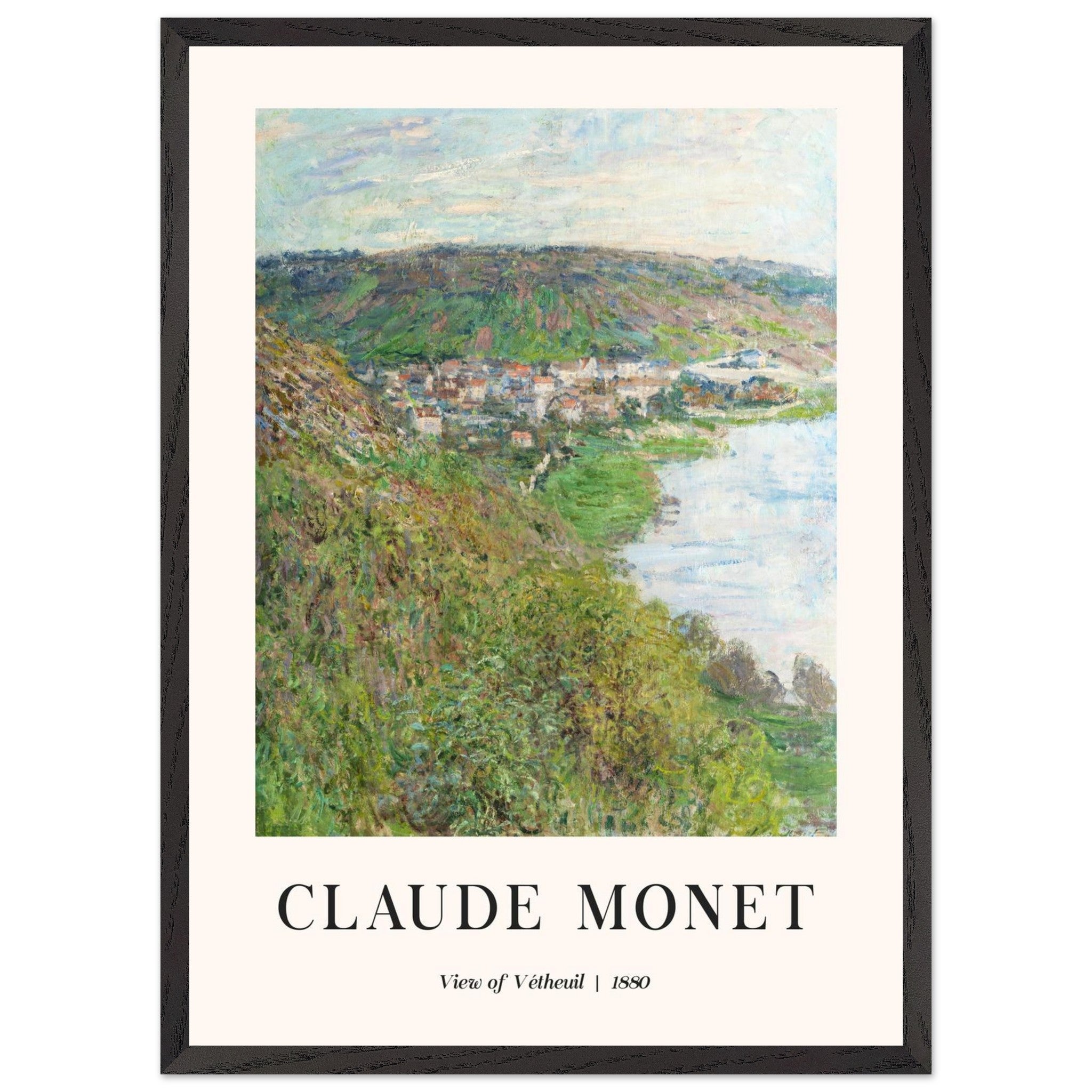 Artfulprints Poster met Lijst Claude Monet - View of Vétheuil - 50x70