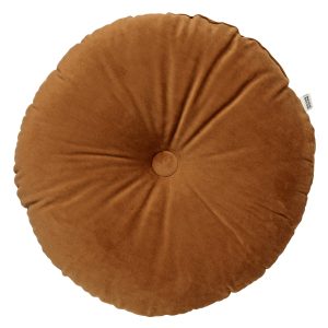 OLLY – sierkussen Ø38 cm – rond velvet – Tobacco Brown – bruin OLLY – sierkussen Ø38 cm – rond velvet – Tobacco Brown – bruin