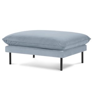 Cosmopolitan Design Poef Vienna flueel, lichtblauw – 73x93x43cm Cosmopolitan Design Poef Vienna flueel, lichtblauw – 73x93x43cm