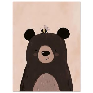 Artfulprints Poster Donkere beer – 30×40 cm – Bruin Artfulprints Poster Donkere beer – 30×40 cm – Bruin