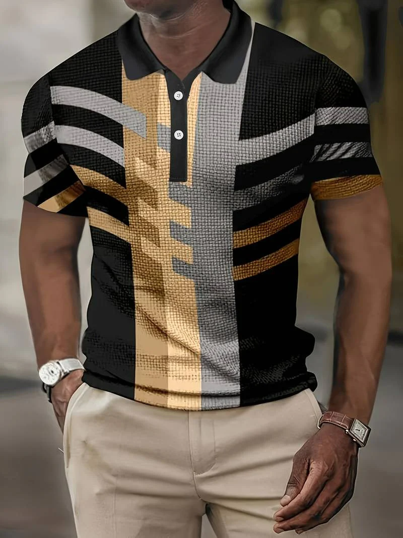Herenpolo met 1/4 knopen in vintage stijl – Gunter