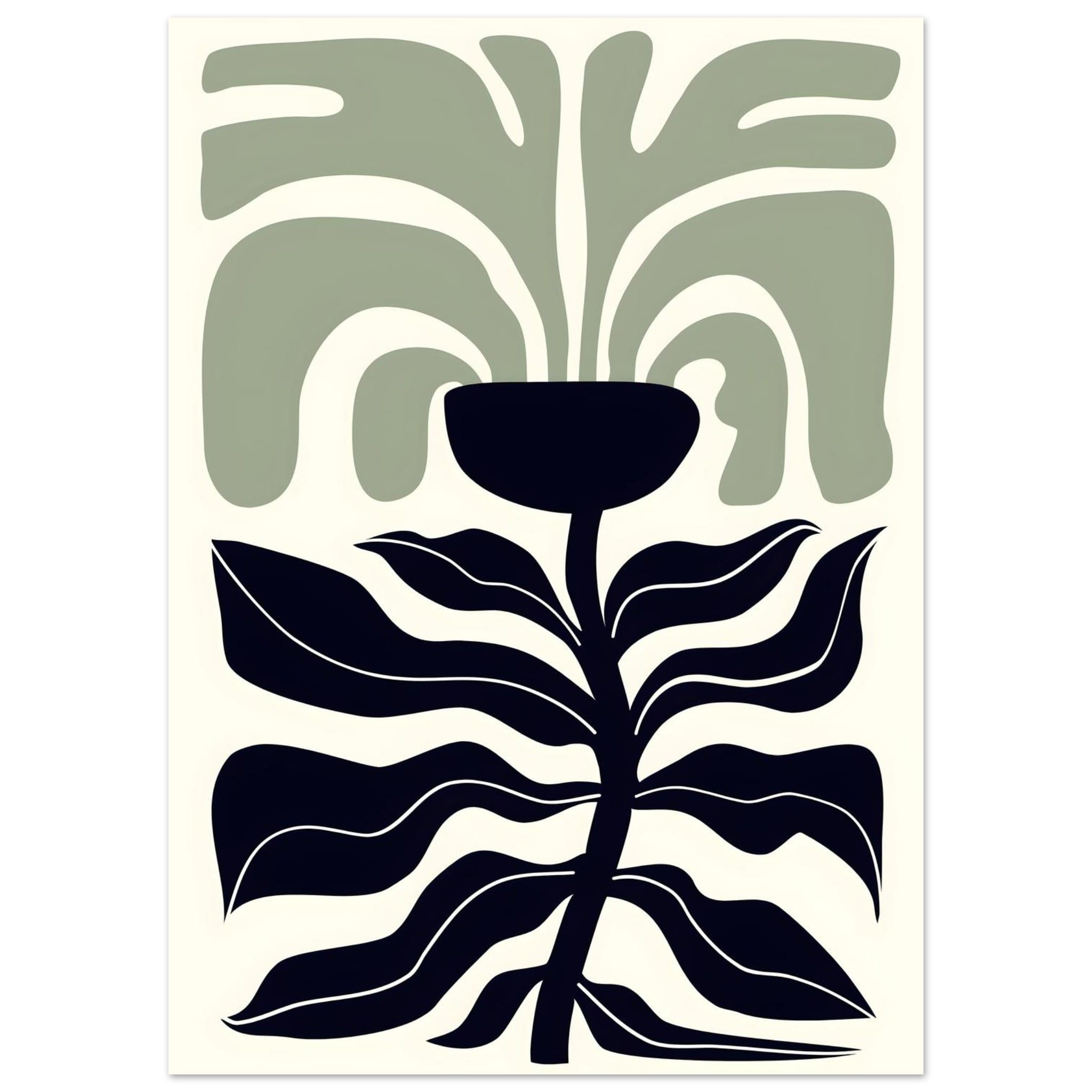 Artfulprints Poster Matisse – Poetic bloom II - 50x70 cm - Groen
