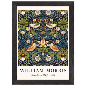 Artfulprints Poster met Lijst William Morris – Strawberry thief – A4 2 Artfulprints Poster met Lijst William Morris – Strawberry thief – A4 2