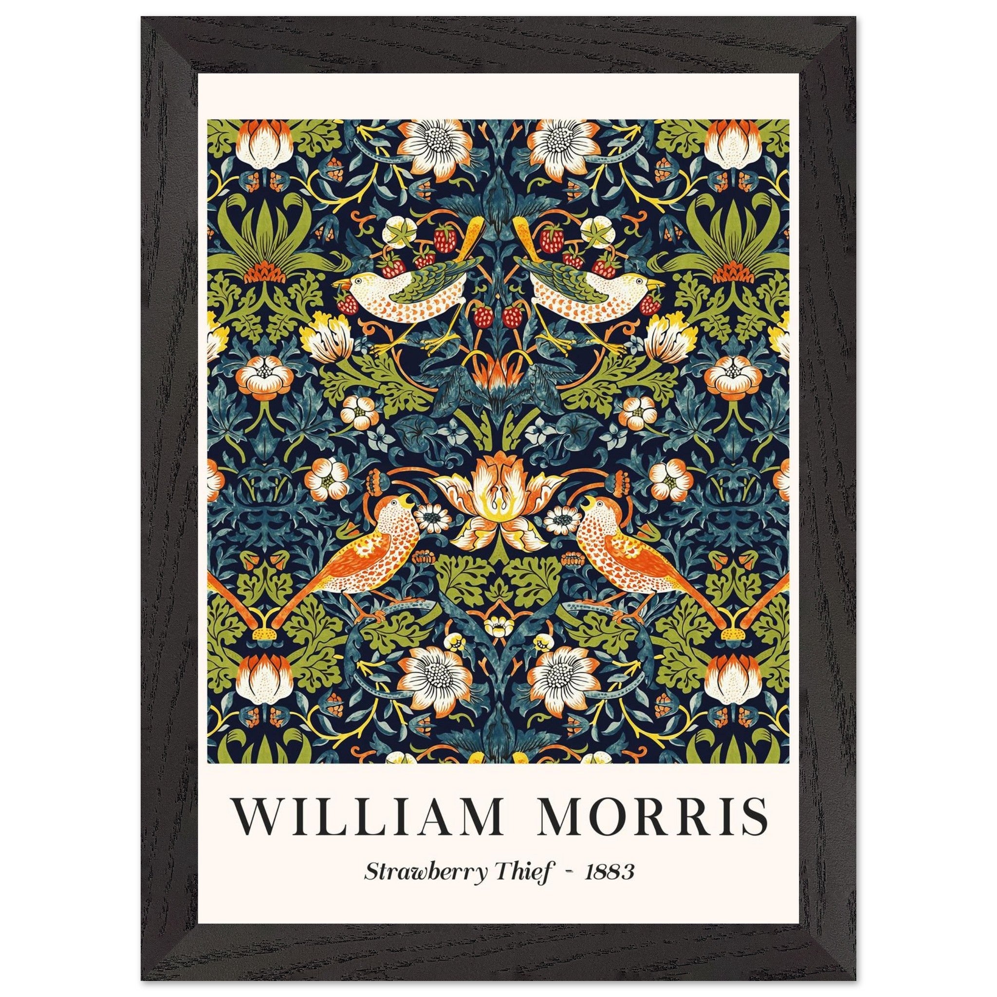 Artfulprints Poster met Lijst William Morris - Strawberry thief - A4 2