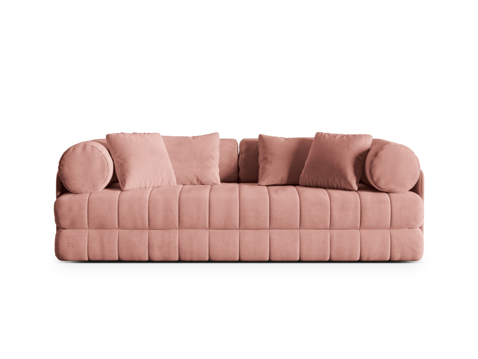 Cosmopolitan Design Converteerbare bank Kemi 3-zits, flueel roze - 95x