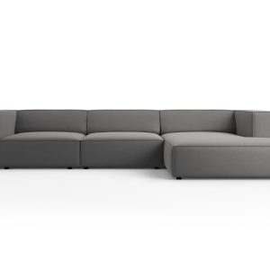Cosmopolitan Design rechter hoekbank Arendal 4-zits, flueel, cement – Cosmopolitan Design rechter hoekbank Arendal 4-zits, flueel, cement –