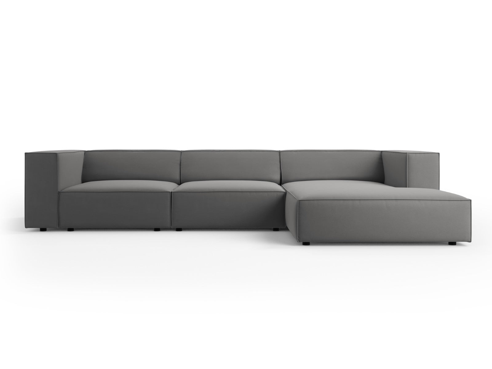 Cosmopolitan Design rechter hoekbank Arendal 4-zits, flueel, cement -