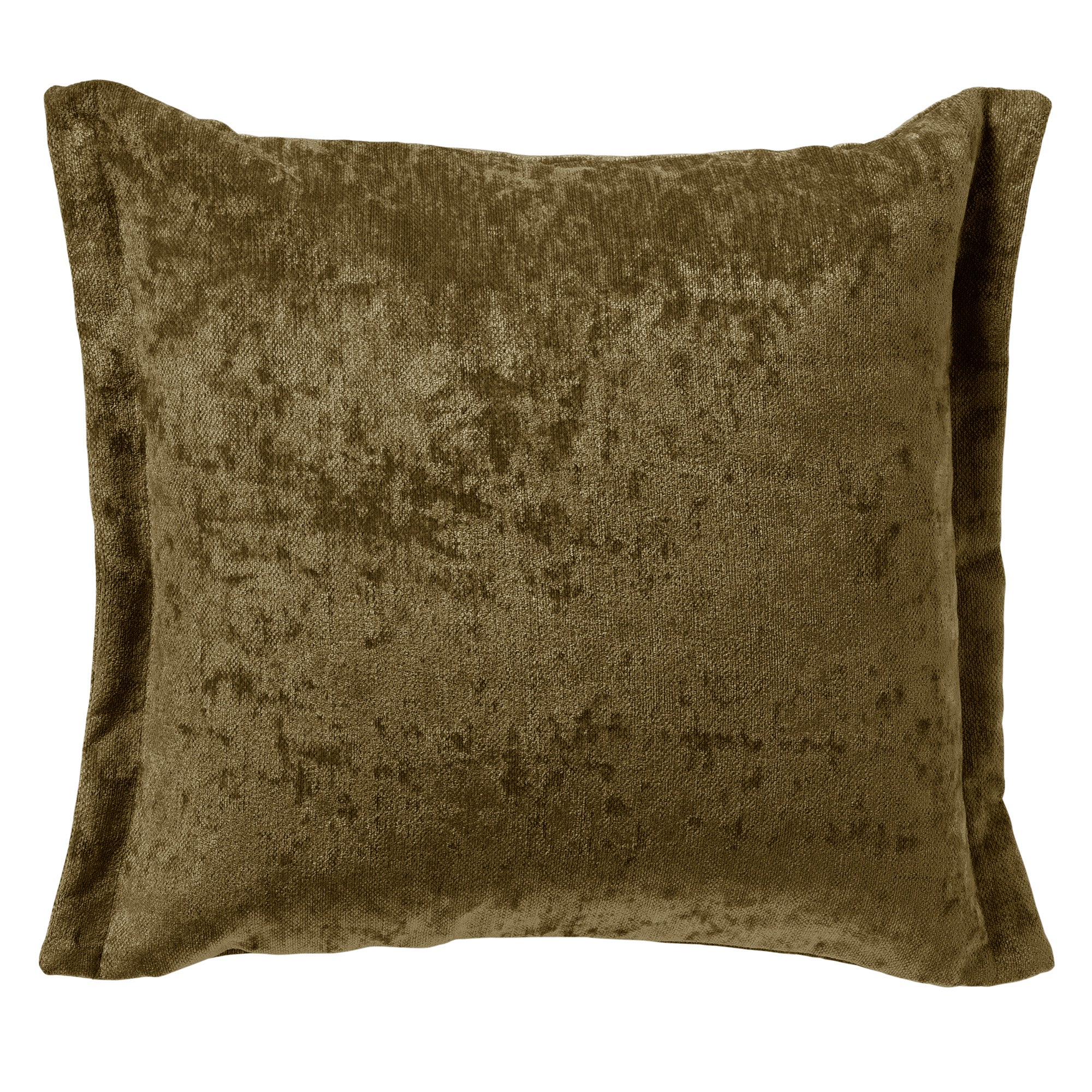 LEWIS - Kussenhoes 45x45 cm - fluweel - met sierrand - Military Olive