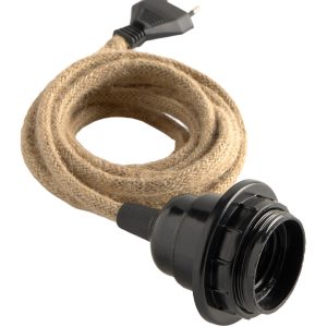 Calma House Jutekabel met E27-lampfitting en CE-stekker Cable – Nature Calma House Jutekabel met E27-lampfitting en CE-stekker Cable – Nature
