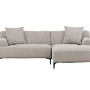 BRAM Bank Mik – Zits Bank met Chaise Lounge Rechts – Grijs