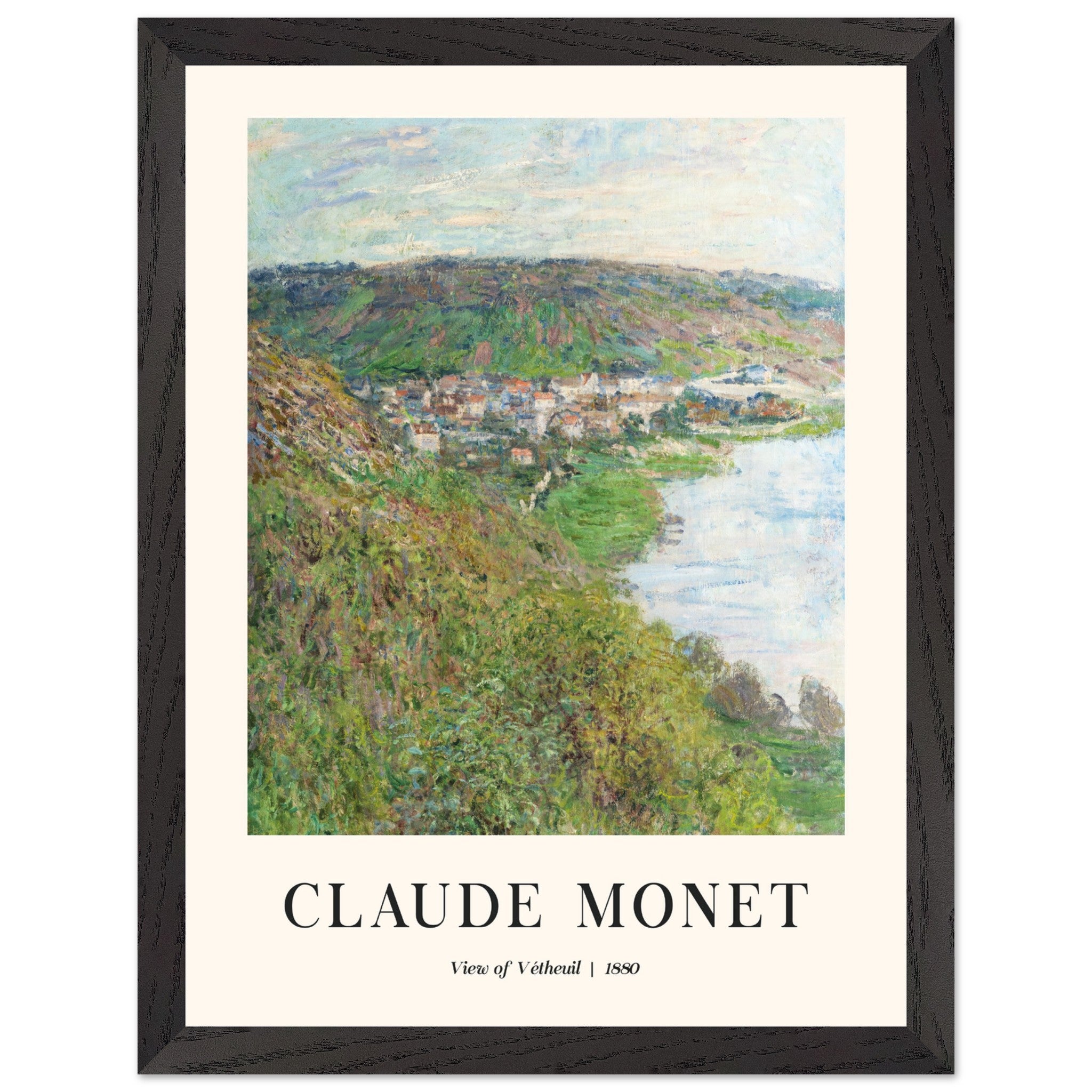 Artfulprints Poster met Lijst Claude Monet - View of Vétheuil - 30x40