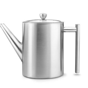 Bredemeijer – Dubbelwandige theepot Minuet Cylindre – 1,2 liter – Mat Bredemeijer – Dubbelwandige theepot Minuet Cylindre – 1,2 liter – Mat