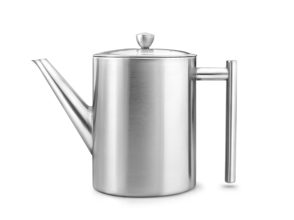Bredemeijer - Dubbelwandige theepot Minuet Cylindre - 1,2 liter - Mat