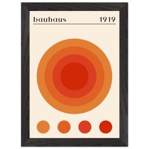 Artfulprints Poster met Lijst Bauhaus – Orange dot – A4 21×29.7 cm – O Artfulprints Poster met Lijst Bauhaus – Orange dot – A4 21×29.7 cm – O