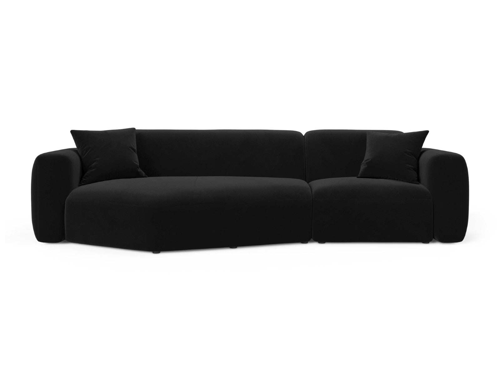 Cosmopolitan Design Modulaire hoekbank links Strino 3-zits, flueel zwa