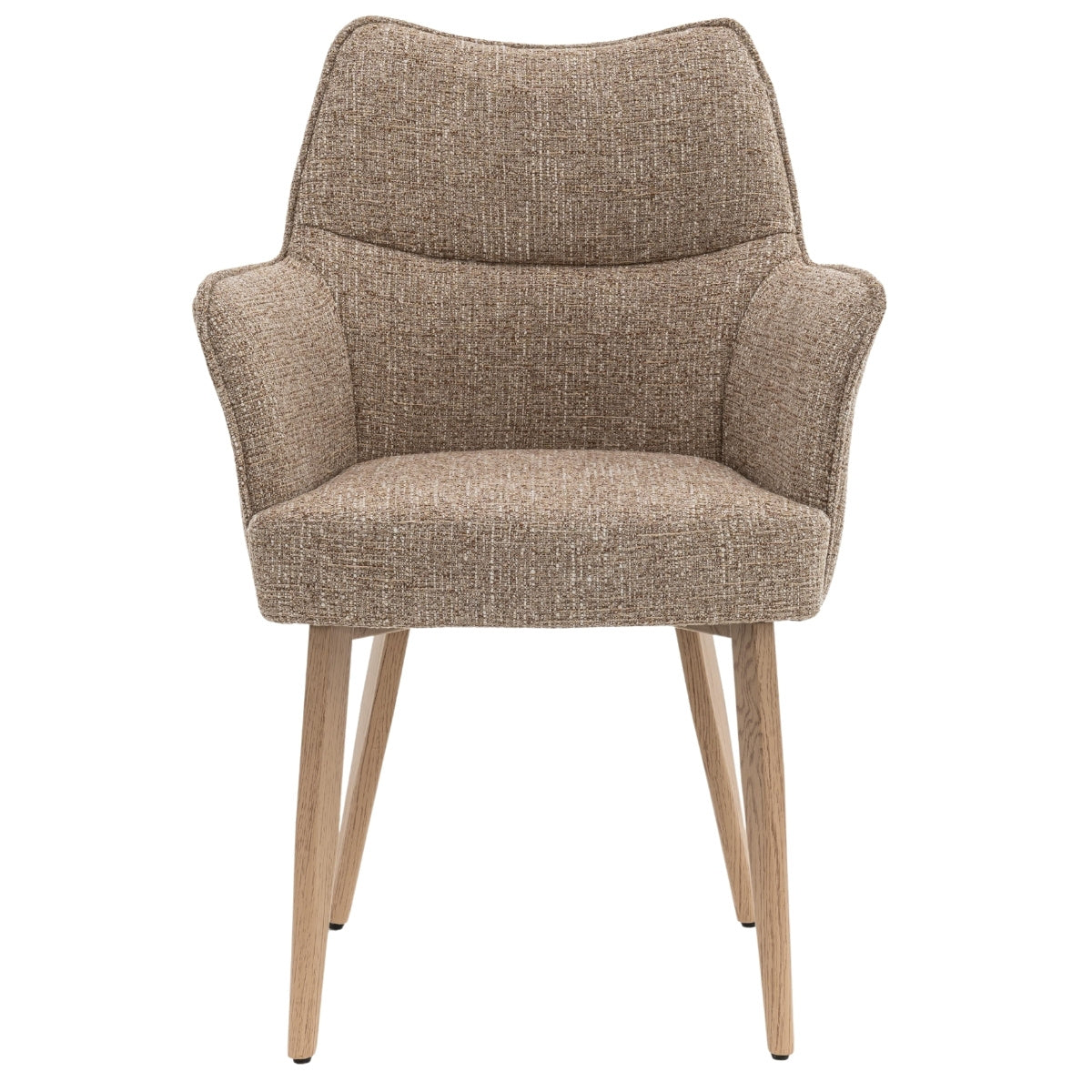 DÉJA Living Eetkamerstoel Zayn - Taupe/Naturel - Zithoogte 47cm - Set