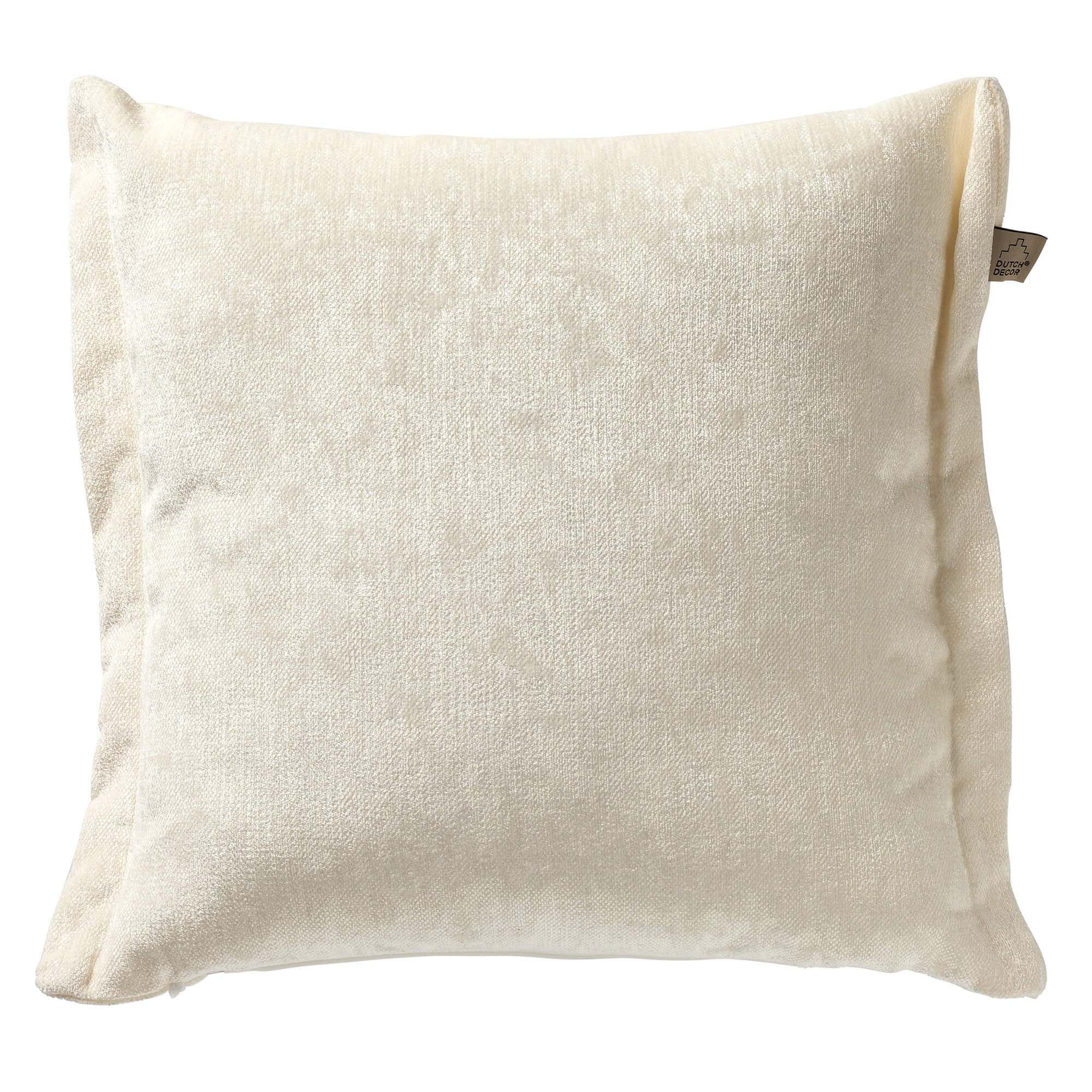 LEWIS - Sierkussen 45x45 cm - fluweel - met sierrand - Snow White - wi