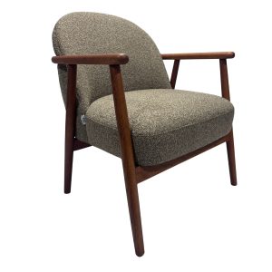 DÉJA Living Fauteuil Skövde – Taupe Stof/Walnoot – 65x72x81cm DÉJA Living Fauteuil Skövde – Taupe Stof/Walnoot – 65x72x81cm
