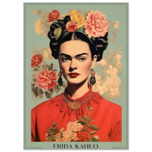 Artfulprints Poster Frida Kahlo – Botanical portrait – 50×70 cm – Meer Artfulprints Poster Frida Kahlo – Botanical portrait – 50×70 cm – Meer