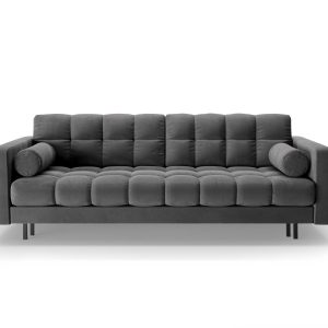 Cosmopolitan Design Slaapbank met opbergdoos Bali 3-zits, flueel grijs Cosmopolitan Design Slaapbank met opbergdoos Bali 3-zits, flueel grijs