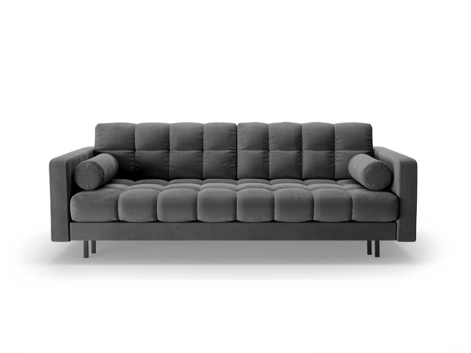 Cosmopolitan Design Slaapbank met opbergdoos Bali 3-zits, flueel grijs