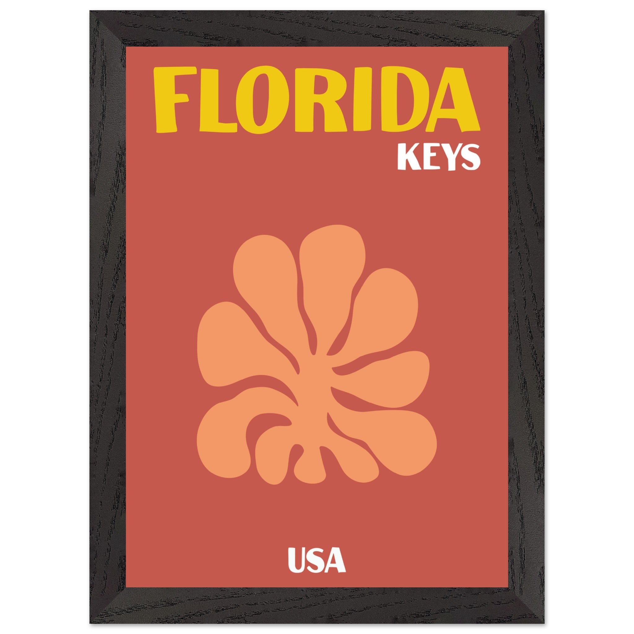 Artfulprints Poster met Lijst USA - Florida Keys - A4 21x29.7 cm - Ter