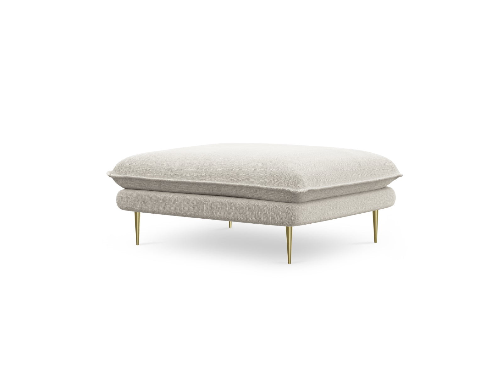 Cosmopolitan Design Poef Vienna structurele stof, lichtbeige - 73x93x4