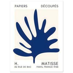Artfulprints Poster Matisse – Coral drift navy blue II – 30×40 cm – Bl Artfulprints Poster Matisse – Coral drift navy blue II – 30×40 cm – Bl