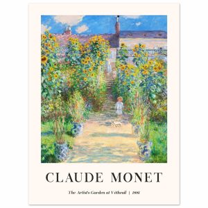 Artfulprints Poster Claude Monet – The artist's garden at Vétheuil – 3 Artfulprints Poster Claude Monet – The artist's garden at Vétheuil – 3