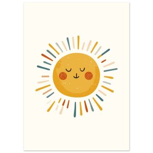 Artfulprints Poster Boho sunshine – 50×70 cm – Geel