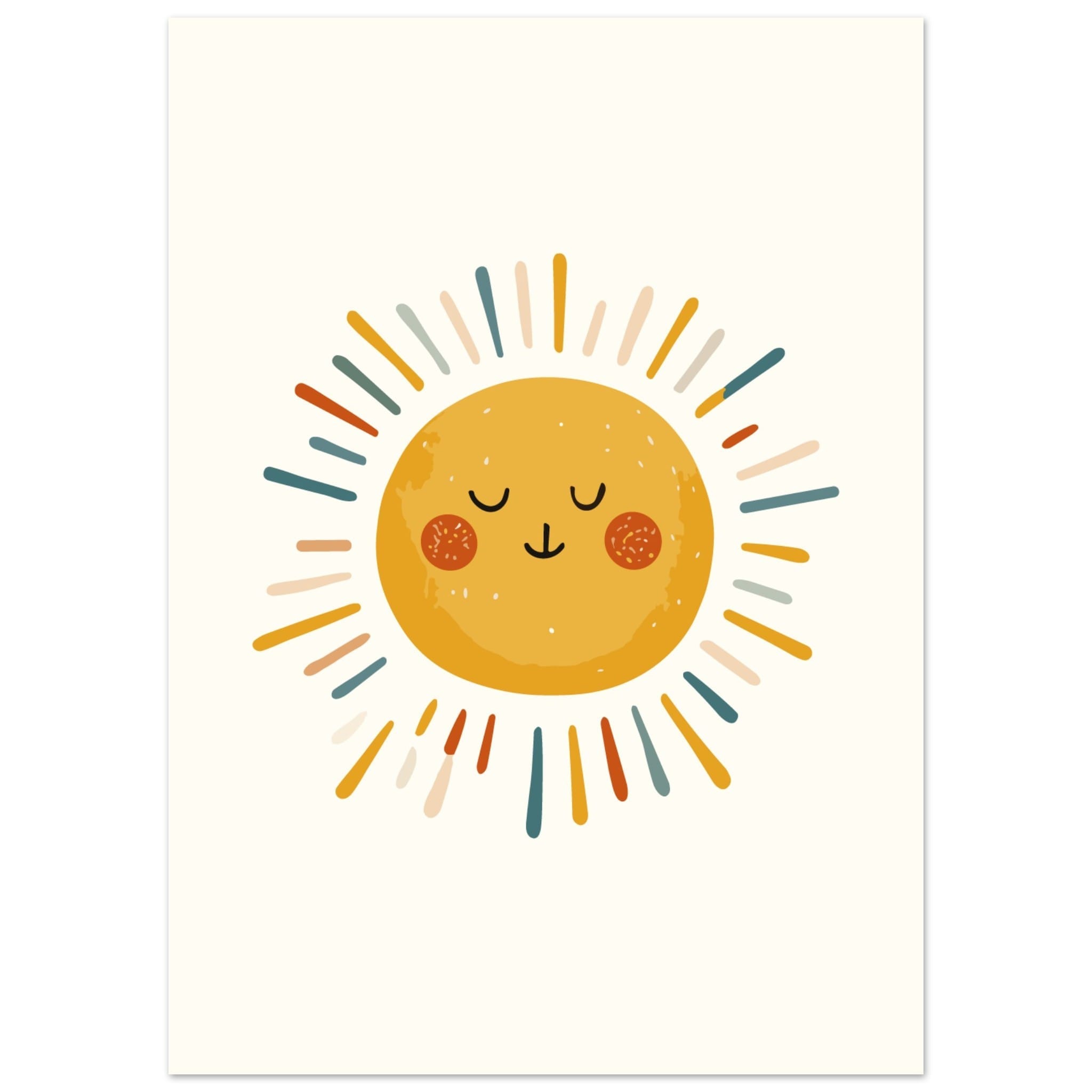 Artfulprints Poster Boho sunshine - 50x70 cm - Geel