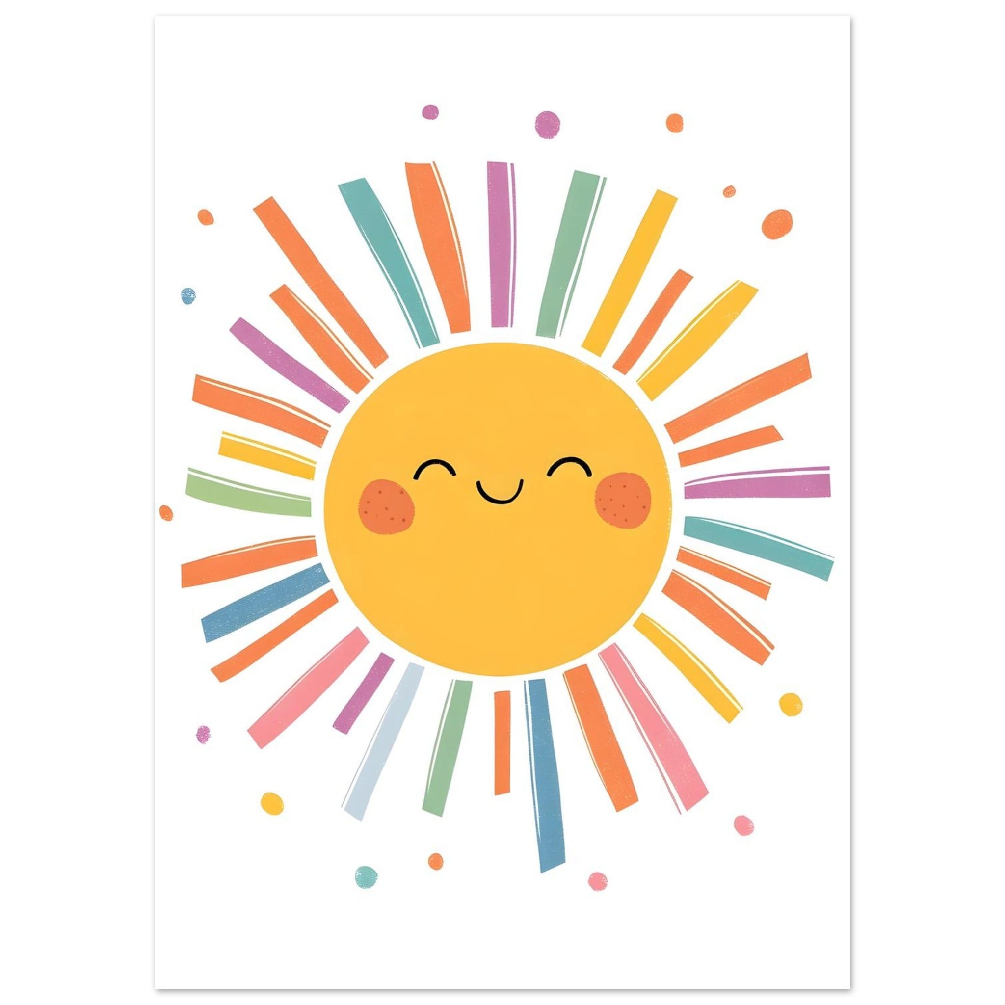 Artfulprints Poster Warme zonnestraal - 50x70 cm - Geel