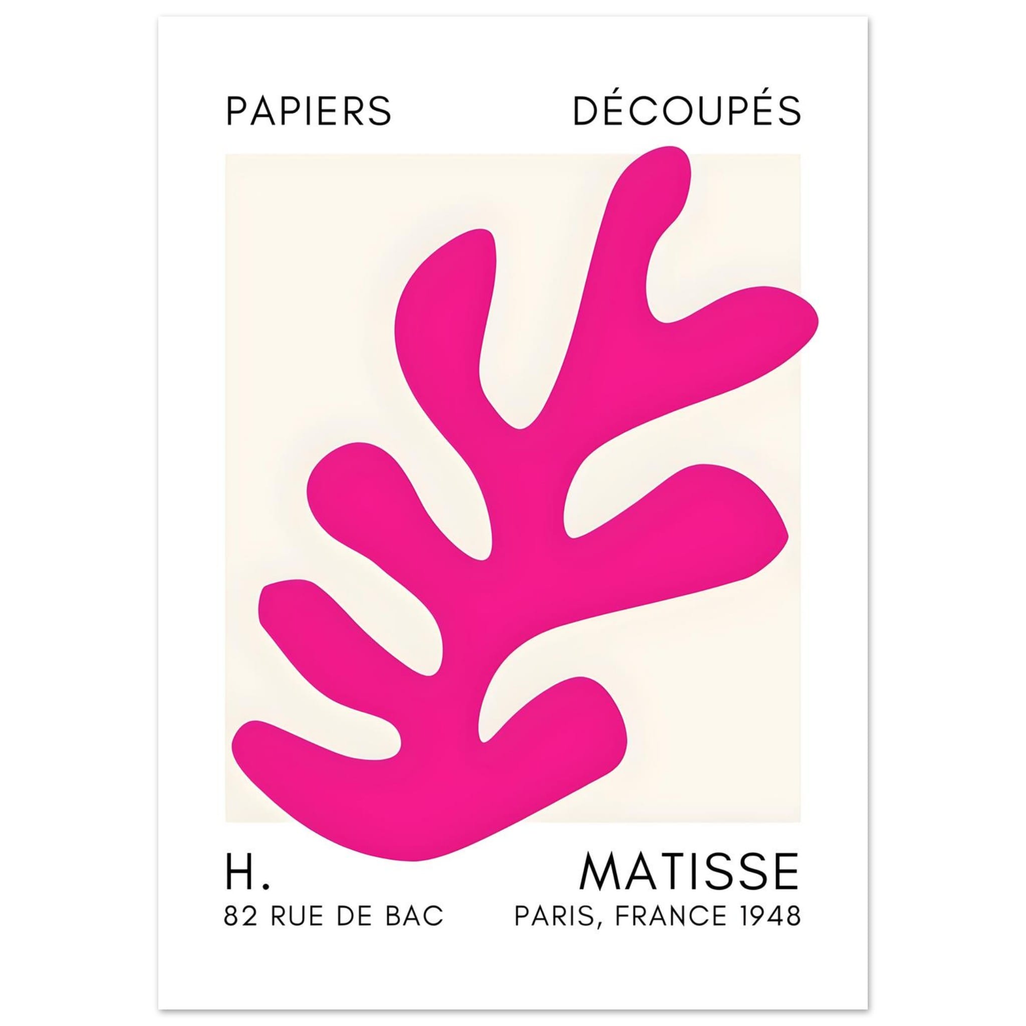 Artfulprints Poster Matisse – Ocean petals pink - 50x70 cm - Roze