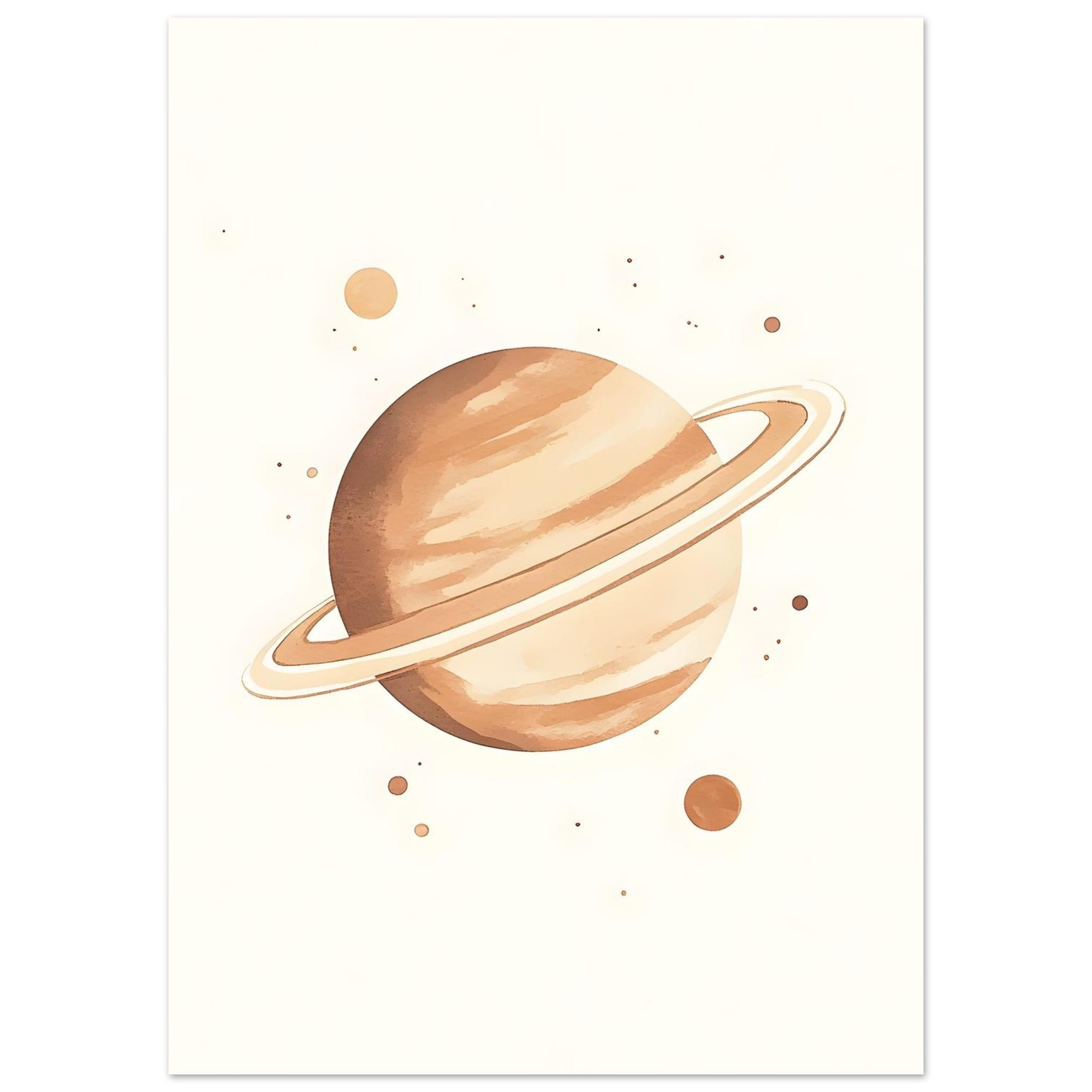 Artfulprints Poster Droomplaneet - 50x70 cm - Bruin