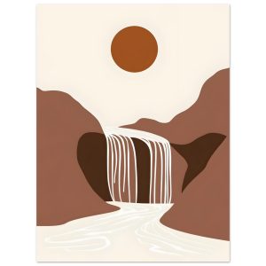 Artfulprints Poster Boho – Warm waterfall – 30×40 cm – Bruin Artfulprints Poster Boho – Warm waterfall – 30×40 cm – Bruin