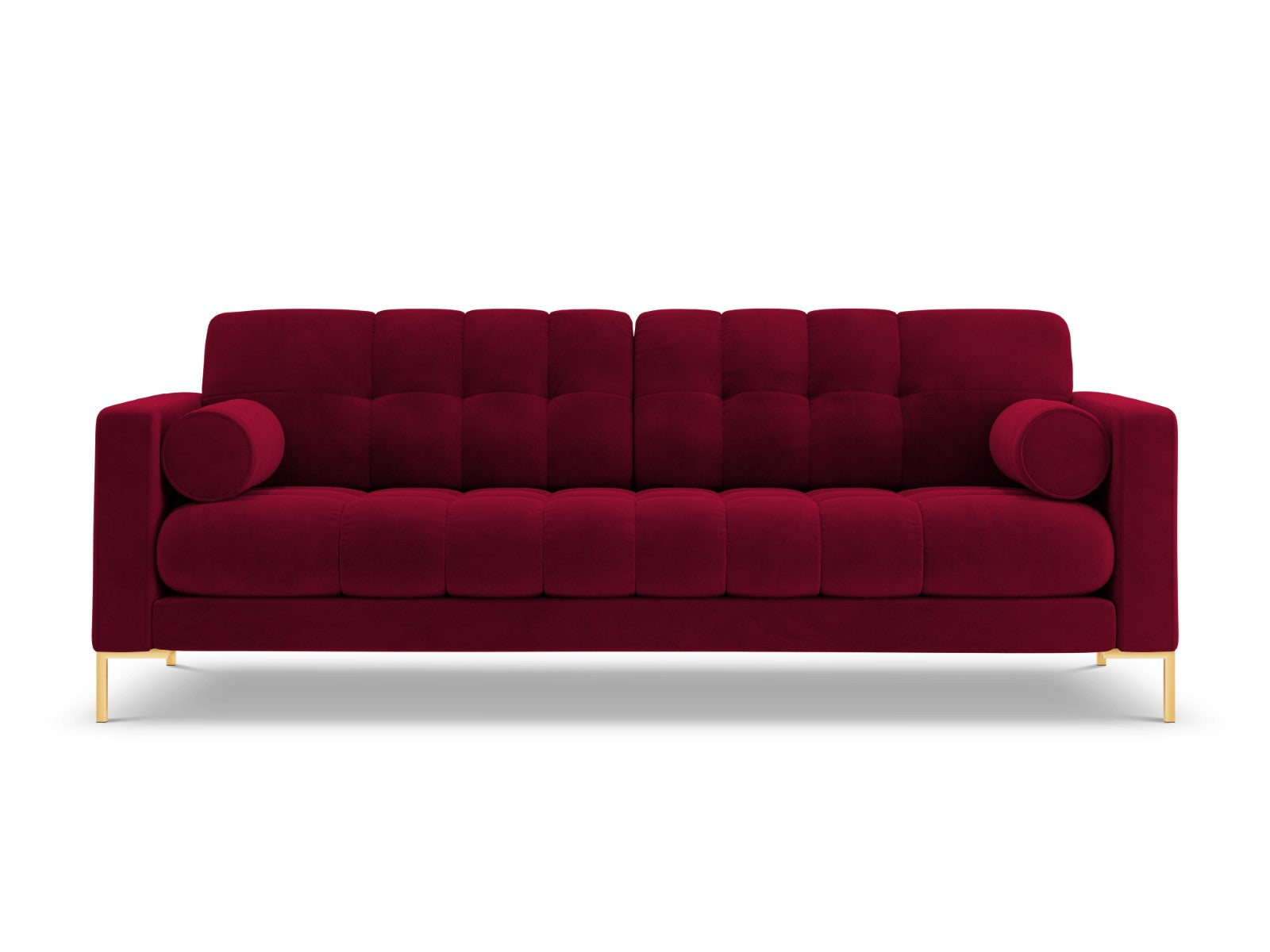 Cosmopolitan Design Bank Bali 3-zits, flueel, rood - 96x177x75cm