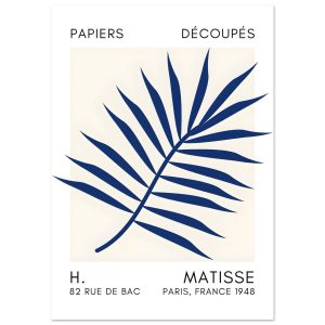 Artfulprints Poster Matisse – Floral reef navy blue II – A4 21×29.7 cm Artfulprints Poster Matisse – Floral reef navy blue II – A4 21×29.7 cm