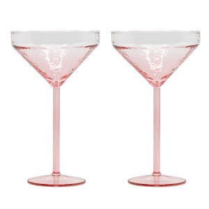 Brût Homeware | Cocktailglas Claude | Set van 2 | roze