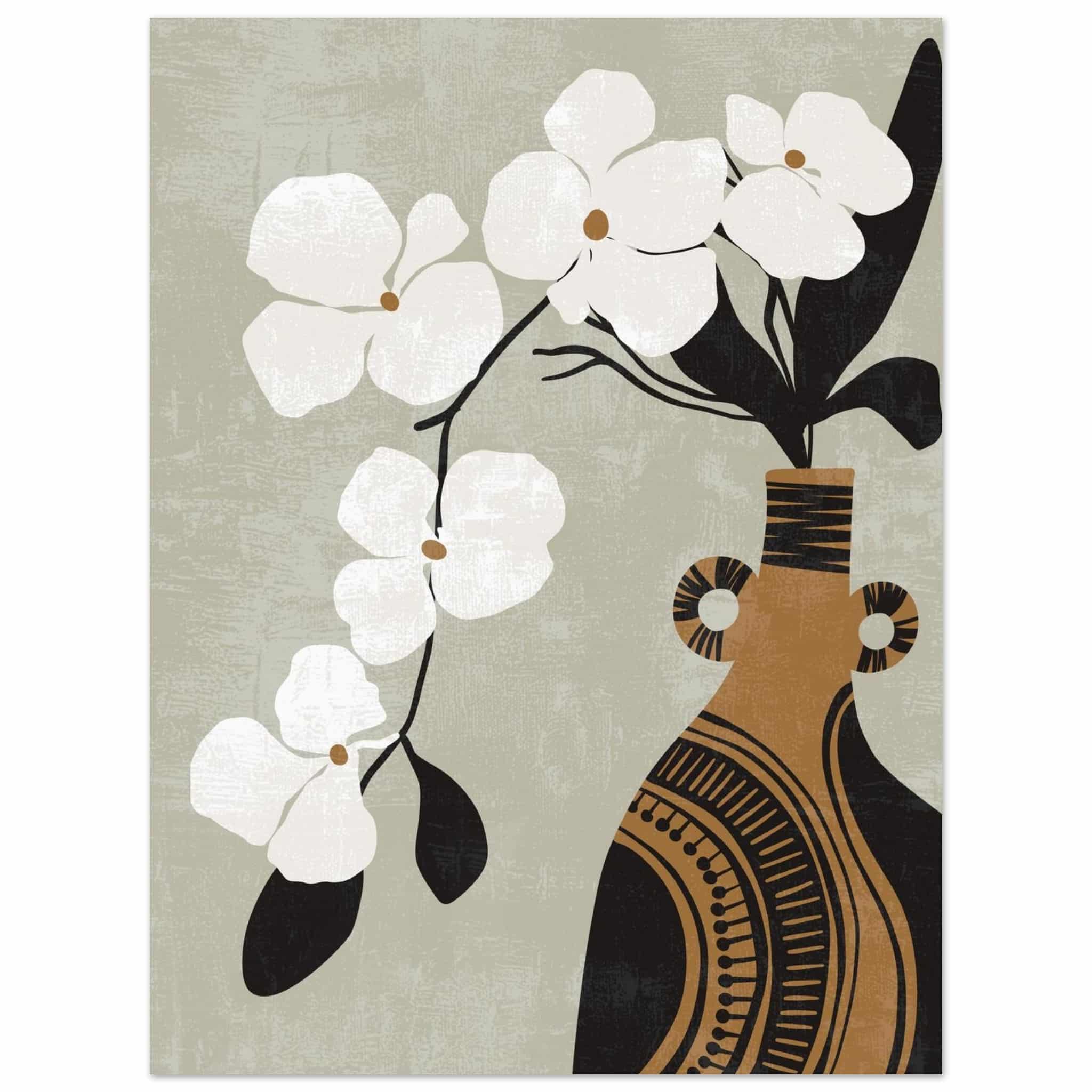 Artfulprints Poster Boho – Bloom and clay - 30x40 cm - Wit