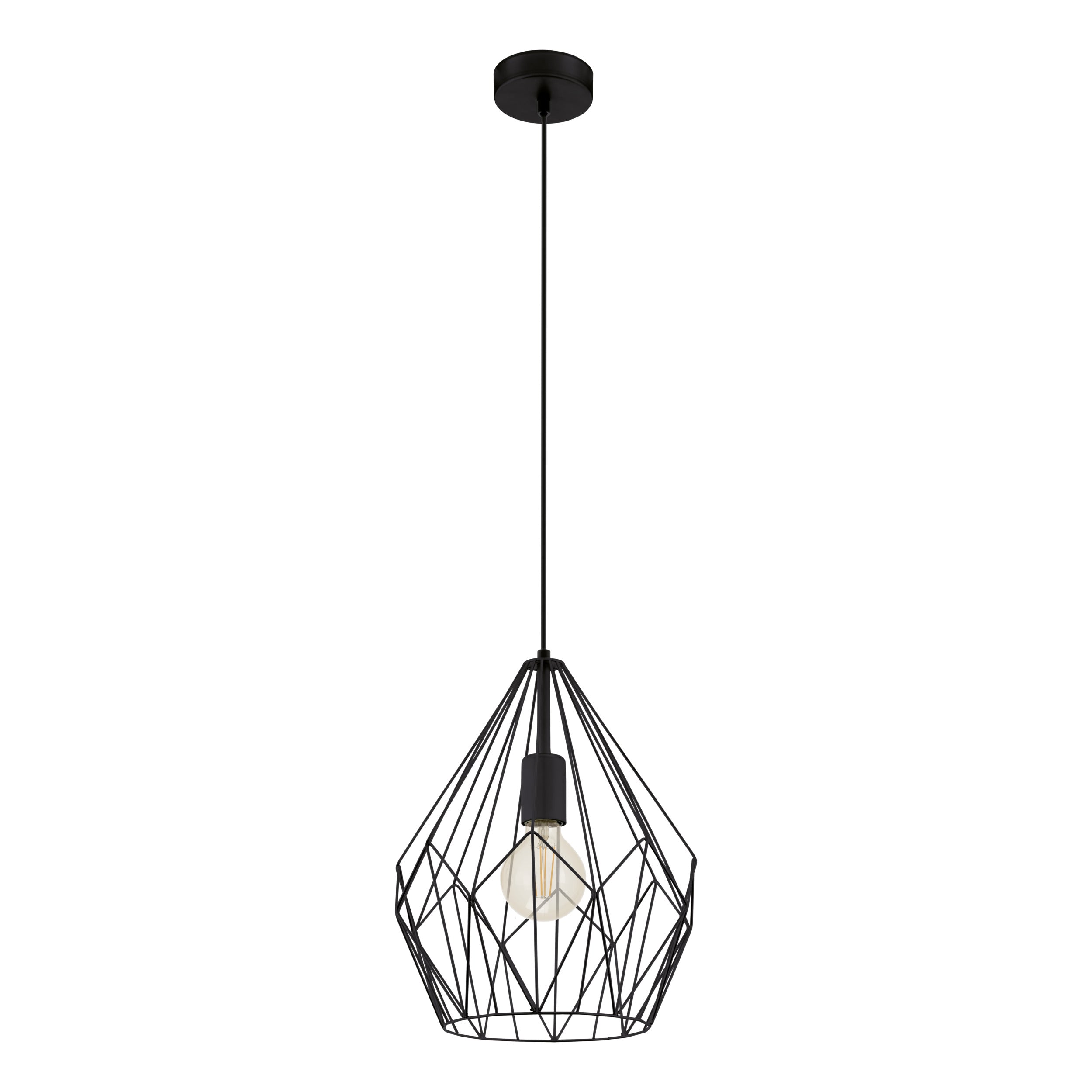 EGLO hanglamp Carlton - e27 - ø 31 cm - zwart